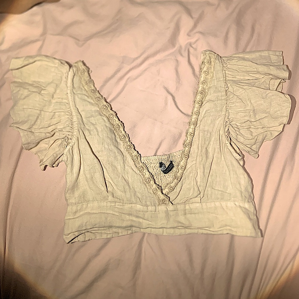 Beige Crop Top